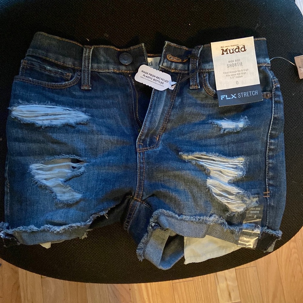 Dark wash denim shorts, tag still on never worn